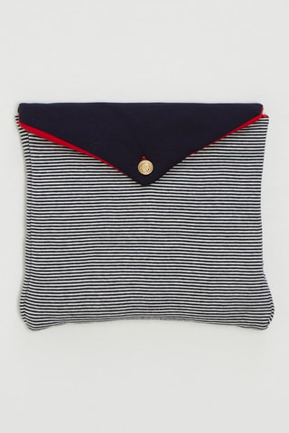 Housse tablette - Bleu marine et écru