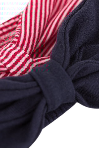 2 bandeaux pour cheveux. Bleu marine et rouge