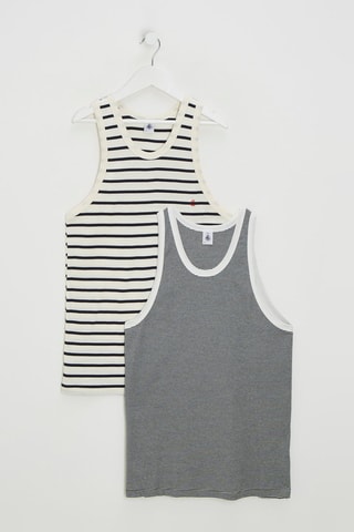 2 débardeurs - Ecru et noir