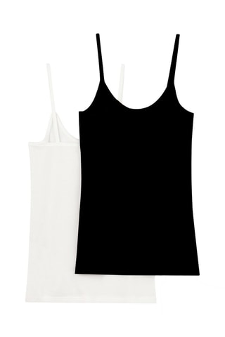 2 débardeurs - Noir et blanc