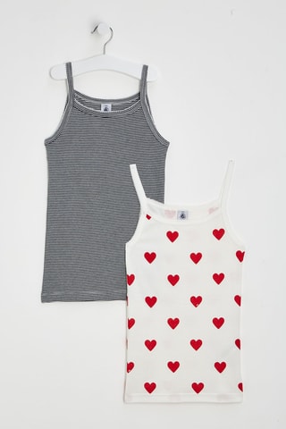 2 débardeurs - Noir et blanc