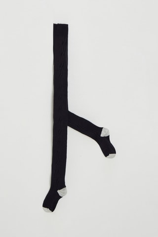 Collant en laine - Gris foncé