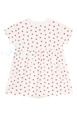 Body-robe à manches courtes Blanc et rouge