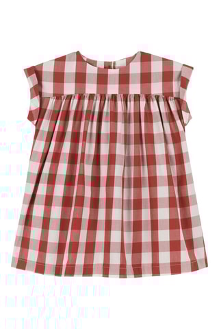 Robe à manches courtes Rouge et blanc