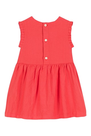 Robe en lin sans manches. Orange