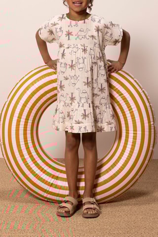 Robe à manches courtes. Blanc