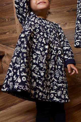 Robe à manches longues. Bleu