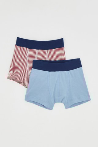 2 boxers - Ciel et rouge