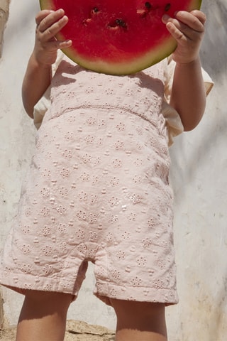 Salopette-short. Rose