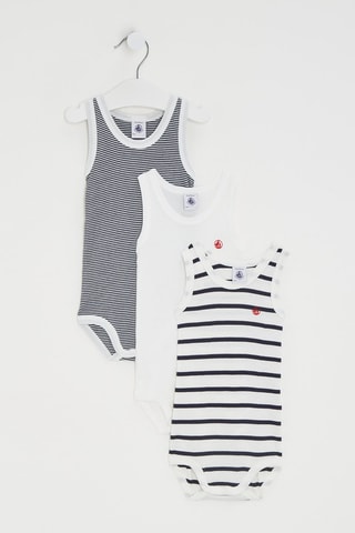 3 bodys - Blanc et bleu marine