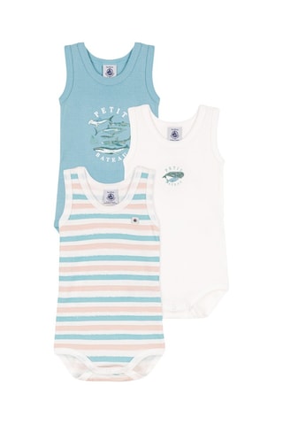 3 bodys - Ciel et blanc