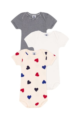 3 bodys - Blanc et beige