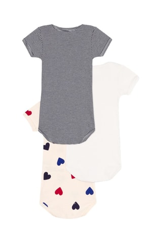 3 bodys - Blanc et beige