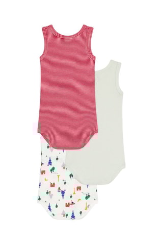 3 bodys - Blanc et rouge