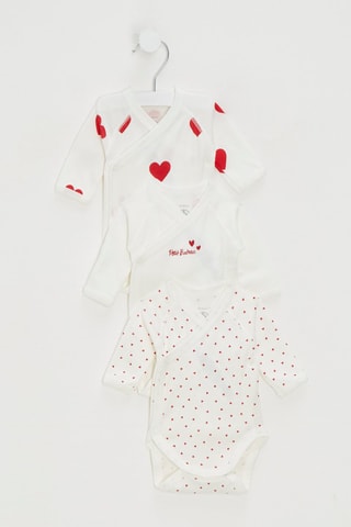 3 bodys - Blanc et rouge