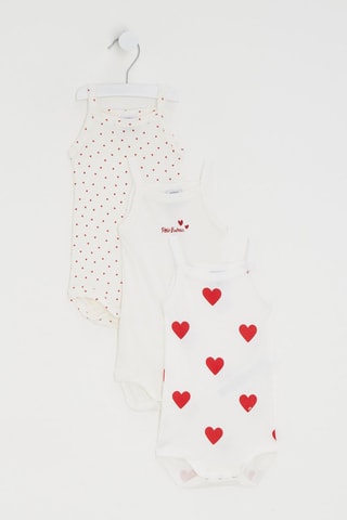 3 bodys - Blanc et rouge