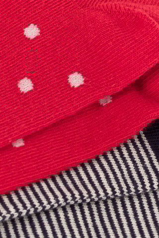 2 paires de chaussettes. Rouge et noir