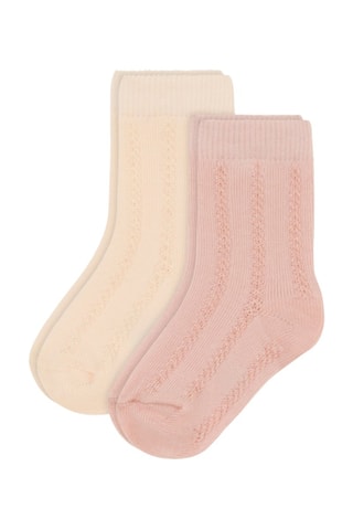 2 paires de chaussettes - Rose et jaune