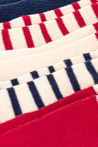 5 paires de chaussettes - Ecru et bleu marine