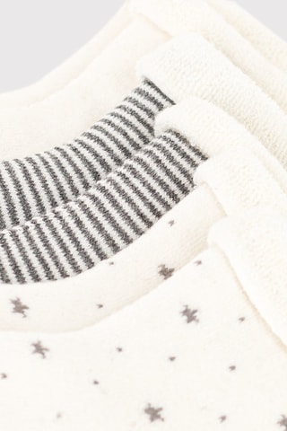 3 paires de chaussettes - Ecru et noir 