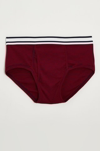 Slip - Bordeaux et blanc