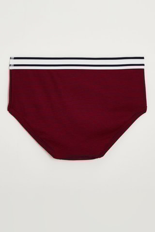 Slip - Bordeaux et blanc