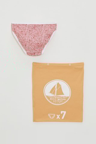 7 culottes - Blanc et rouge