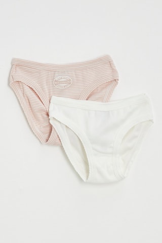2 culottes - Blanc et rose