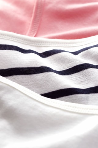 3 culottes - Blanc et rose