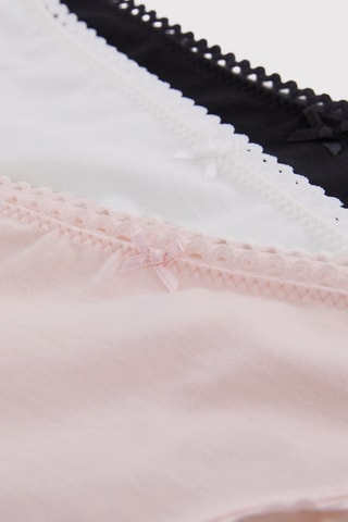 3 culottes - Rose et blanc