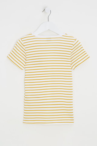 T-shirt - Blanc et moutarde