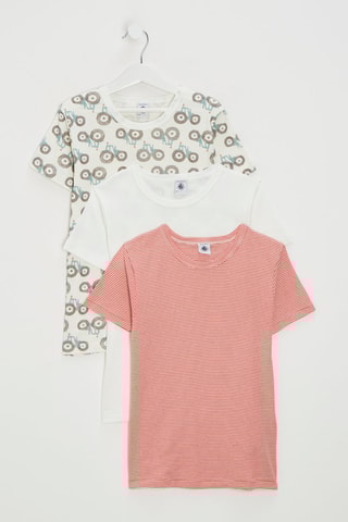 3 t-shirts - Blanc et rouge