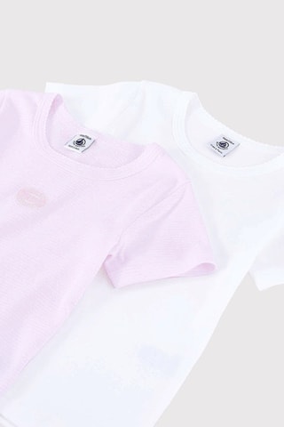 2 t-shirts - Blanc et rose