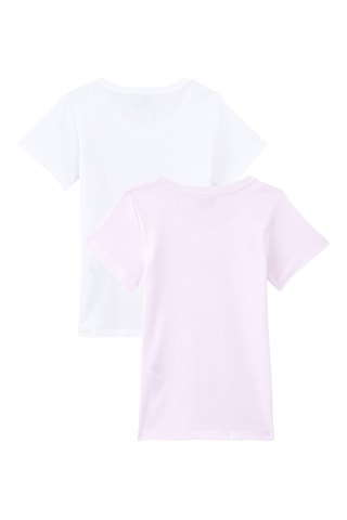 2 t-shirts - Blanc et rose