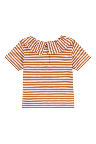 Blouse à manches courtes. Marron