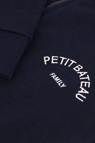 Sweat à capuche. Bleu