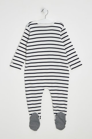 Grenouillère - Blanc et bleu marine