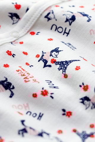 Grenouillère - Blanc et bleu marine