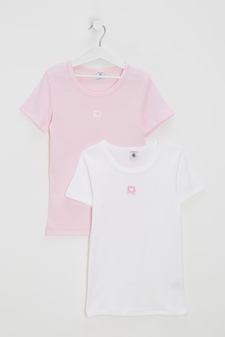 2 t-shirts - Rose et blanc