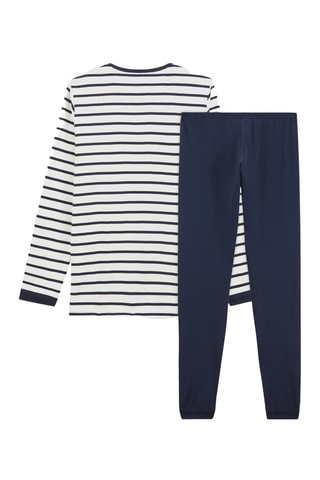 Pyjama - Blanc et bleu marine