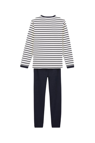 Pyjama - Blanc et bleu marine