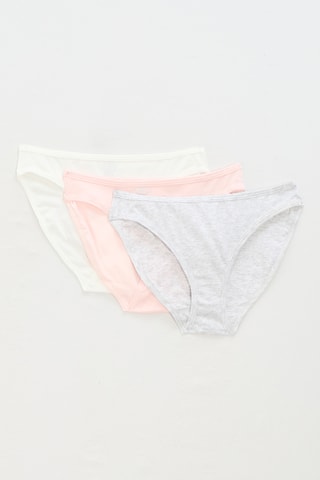 3 culottes - Gris et rose