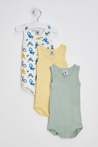 3 bodys - Blanc et jaune