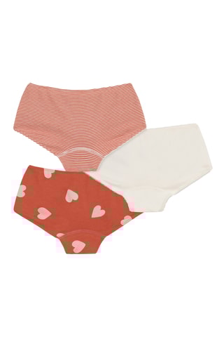 3 culottes - Rouge et blanc