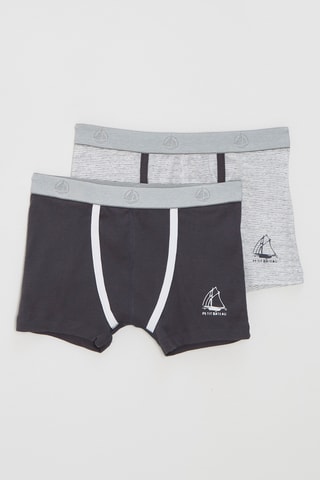 2 boxers - Noir et gris