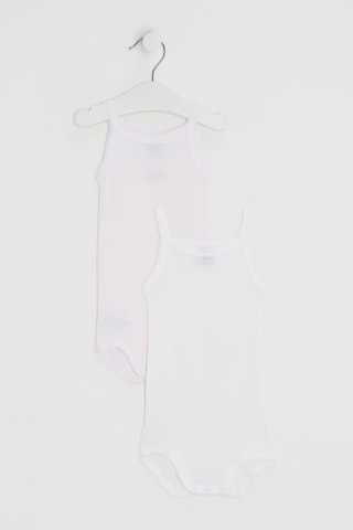 2 bodys - Rose et blanc