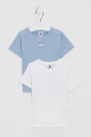 2 t-shirts - Bleu marine et blanc