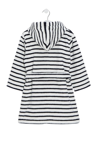 Peignoir à capuche - Blanc et noir