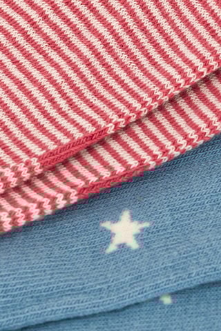 2 paires de chaussettes - Rouge et bleu clair