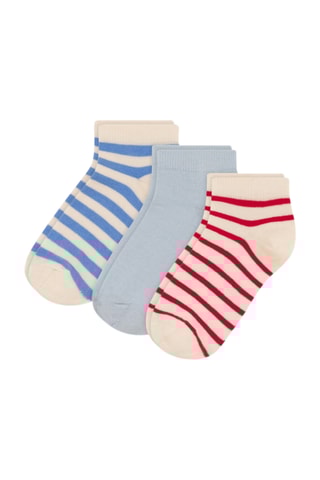 3 paires de chaussettes - Blanc et ciel